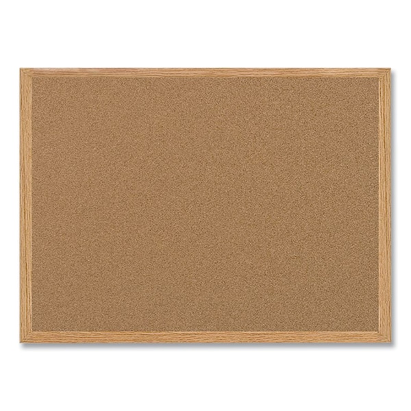 Mastervision Earth Cork Board, 72" x 48", Tan Surface, Oak Finished